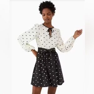 NWT Kate spade perfect hearts dress *missing belt